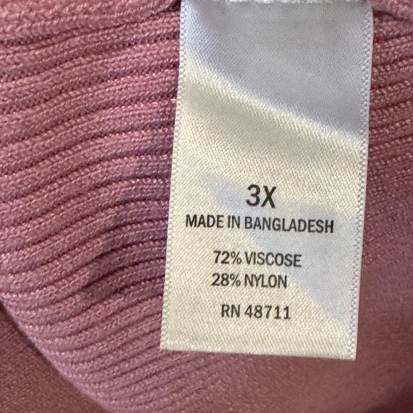 Ophelia Roe Sweater sz 3X  Dusty Rose Pink - Picture 4 of 7